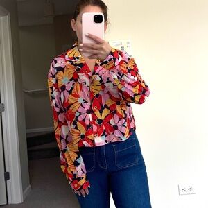 Maeve Anthropologie Cropped Button-Down
